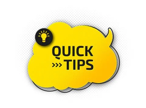 Useful quick tip. Trick suggesting advice and help Stock Illustration