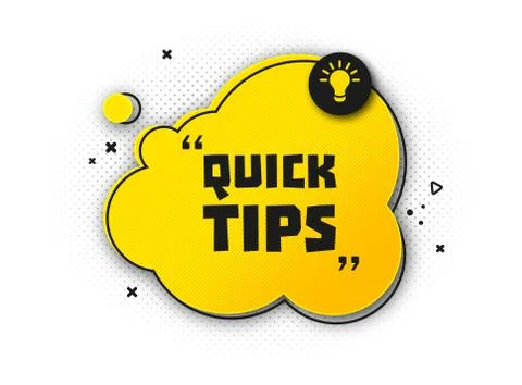 Useful quick tip. Trick suggesting advice and help Stock Illustration