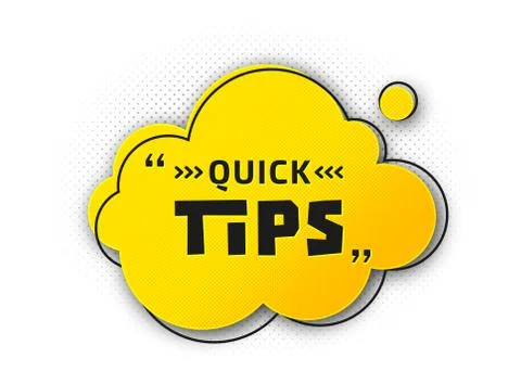 Useful quick tip. Trick suggesting advice and help Stock Illustration