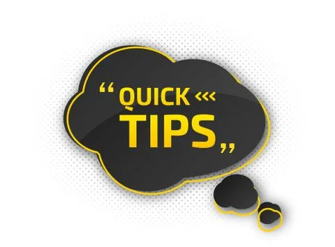 Useful quick tip. Trick suggesting advice and help Stock Illustration