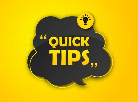 Useful quick tip. Trick suggesting advice and help Stock Illustration