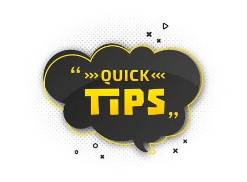 Useful quick tip. Trick suggesting advice and help Illustrazione stock