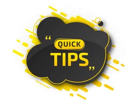 Useful quick tip. Trick suggesting advice and help Illustrazione stock