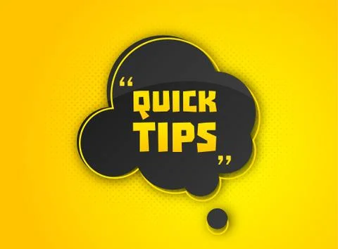 Useful quick tip. Trick suggesting advice and help Stock Illustration