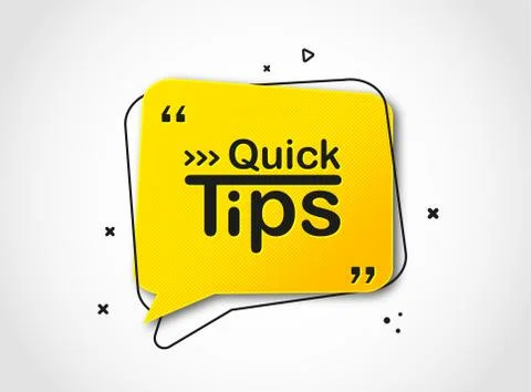 Useful quick tip. Trick suggesting advice and help Stock Illustration