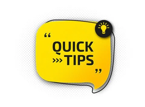 Useful quick tip. Trick suggesting advice and help Stock Illustration