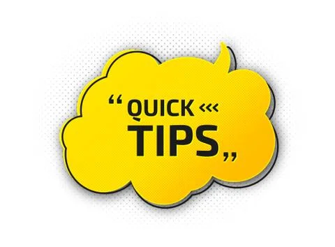Useful quick tip. Trick suggesting advice and help Stock Illustration