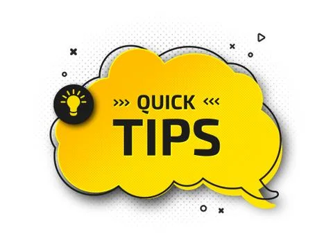 Useful quick tip. Trick suggesting advice and help Stock Illustration