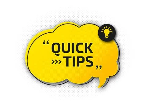 Useful quick tip. Trick suggesting advice and help Stock Illustration