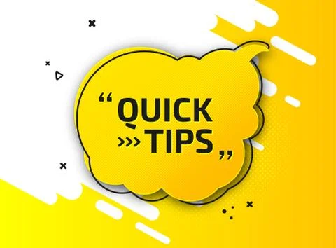 Useful quick tip. Trick suggesting advice and help Stock Illustration