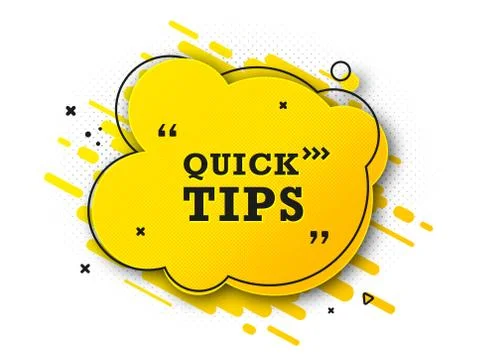 Useful quick tip. Trick suggesting advice and help Stock Illustration