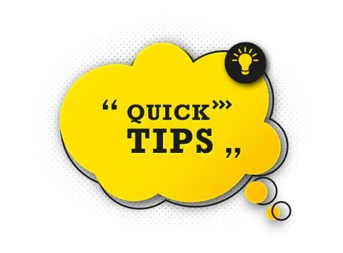 Useful quick tip. Trick suggesting advice and help Stock Illustration