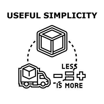 Useful simplicity concept for business strategy and efficiency Stock Illustration