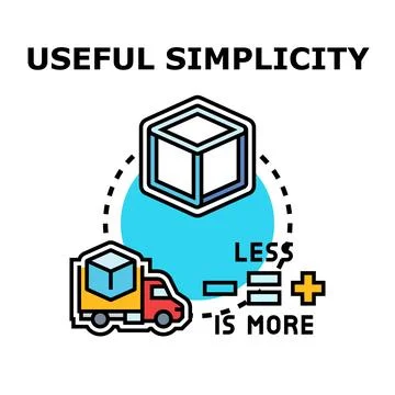 Useful simplicity concept for business strategy and efficiency Stock Illustration