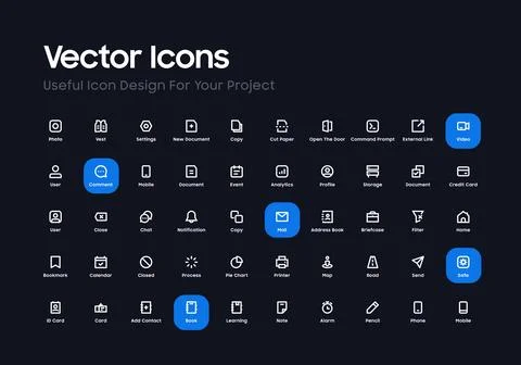 Useful Vector Icon Design For Your Project Stock Illustration