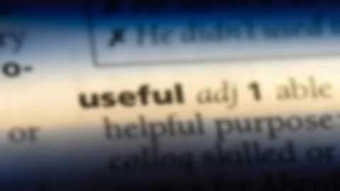 Useful word in a dictionary. Stock Footage 99562632