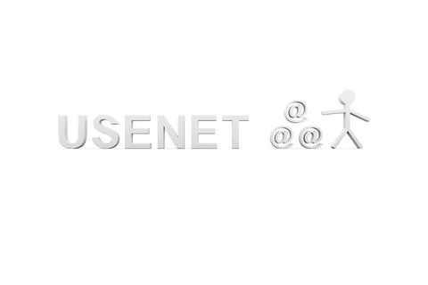 USENET concept white background 3d render illustration Illustrazione stock