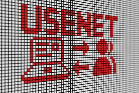 USENET text scoreboard blurred background 3d illustration Stock Illustration