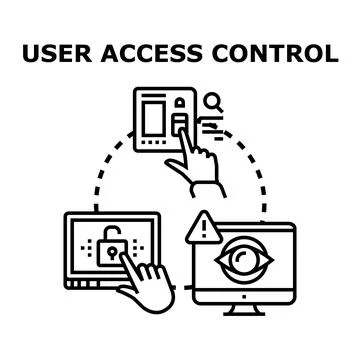 User access control digital security management system Stock Illustration