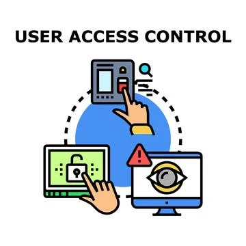User access control digital security management system Stock Illustration