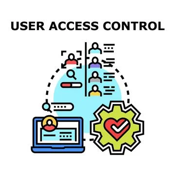 User access control system managing digital identity and security 스톡 일러스트