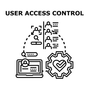 User access control system managing digital identity and security イラスト素材