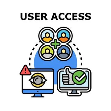 User access digital data privacy security control イラスト素材