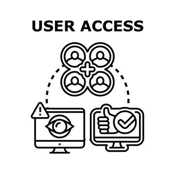 User access digital data privacy security control Stock Illustration