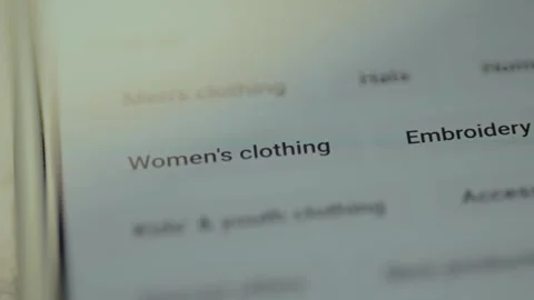 User accesses the catalog to shop online by a category Stock Footage 327900654