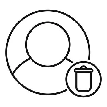 User account being deleted from server database Stock Illustration