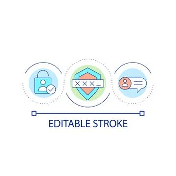 User account control loop concept icon Ilustración de archivo