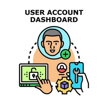 User account dashboard management vector illustration concept Stock Illustration