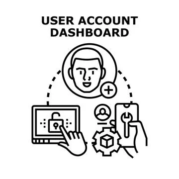User account dashboard management vector illustration concept Stock Illustration