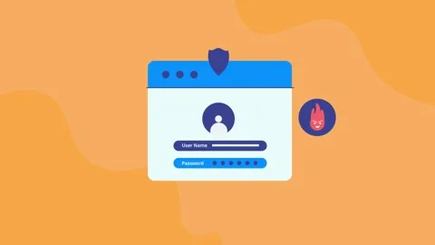 User account, data protected by shield and firewall concept. Stock Footage 337956154