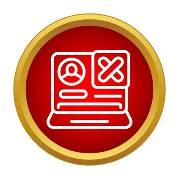 User account deletion blocking profile cancellation icon Illustrazione stock