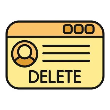 User account deletion web browser interface icon Stock-Illustration