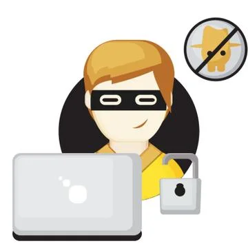 User Account Hacked 스톡 일러스트