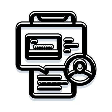 User account login information profile management interface イラスト素材