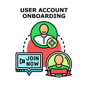 User account onboarding process vector concept creating profile イラスト素材