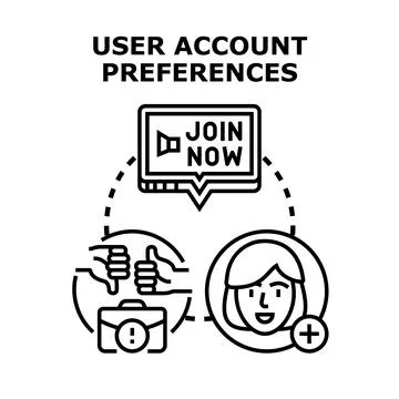 User account preferences setting vector illustration concept Stock Illustration