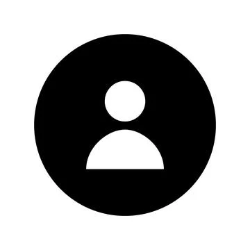 User account profile isolated circular button icon 库存插图