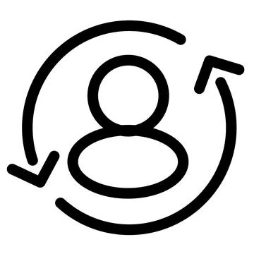 User account refresh - clean and modern ecommerce and online marketing icon イラスト素材