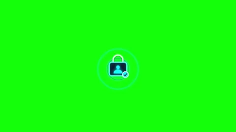 User account security icon animation: digital privacy and identity protecti.. Stock Footage 344863175