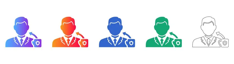 User Account Update and Profile Refresh Icons Ilustración de archivo