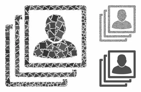 User accounts Composition Icon of Ragged Elements Illustrazione stock