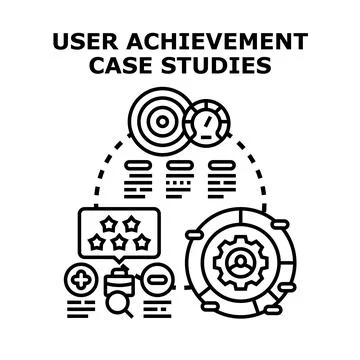 User achievement case studies vector concept illustration Stock Illustration