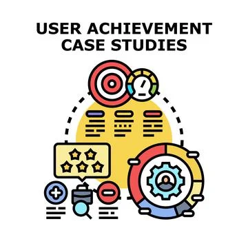 User achievement case studies vector concept illustration Stock Illustration