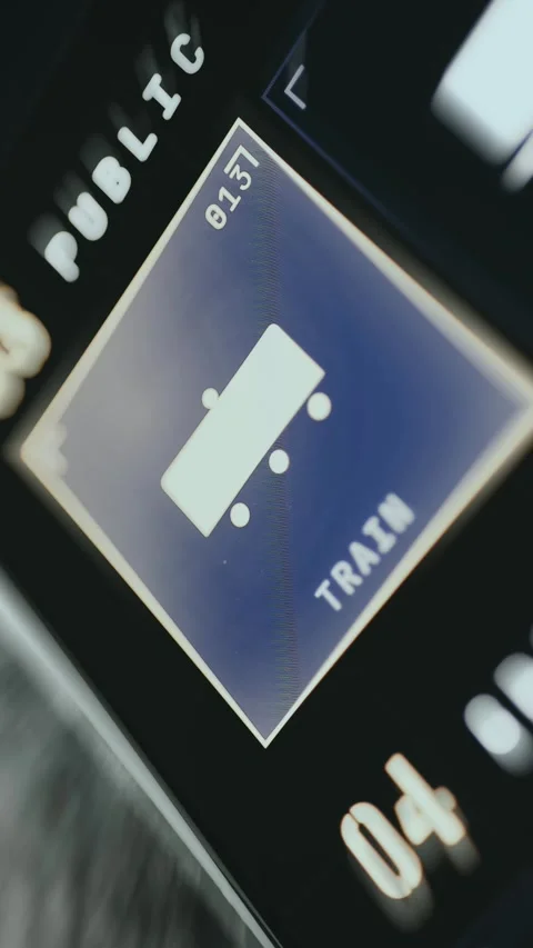 User action selecting Train mode in travel menu system Stock Footage 335493841