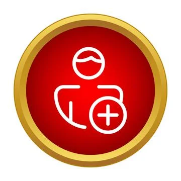 User add account member profile plus button concept Stock Illustration