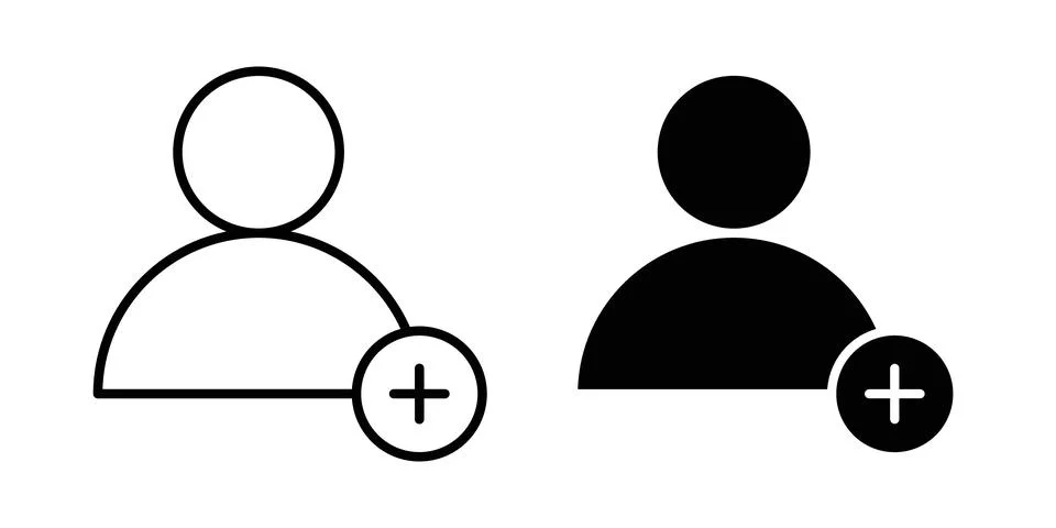 User add icon vector editable eps10 Stock Illustration